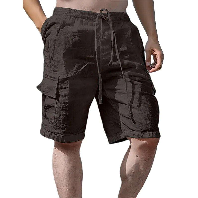 Cotton Linen Utility Shorts