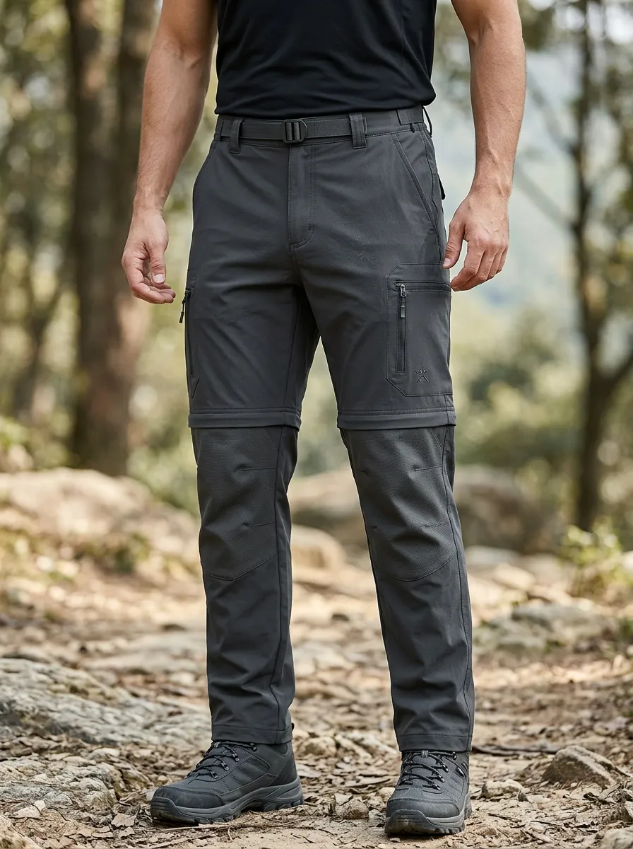 Men's Frontier All-Terrain Multi-Pocket Waterproof Zip-Off Tactical Cargo Pants