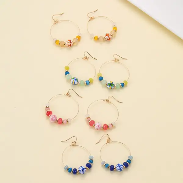Colorful Resin Beaded Fish Hook