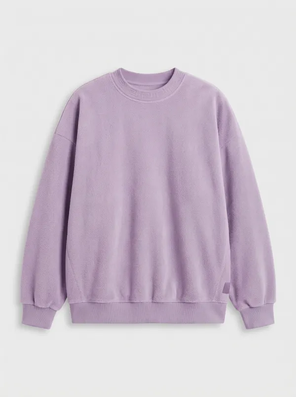 Performance-Inspired Fleece Greek Key Heritage Look Men's Fleece Crewneck Sweatshirt