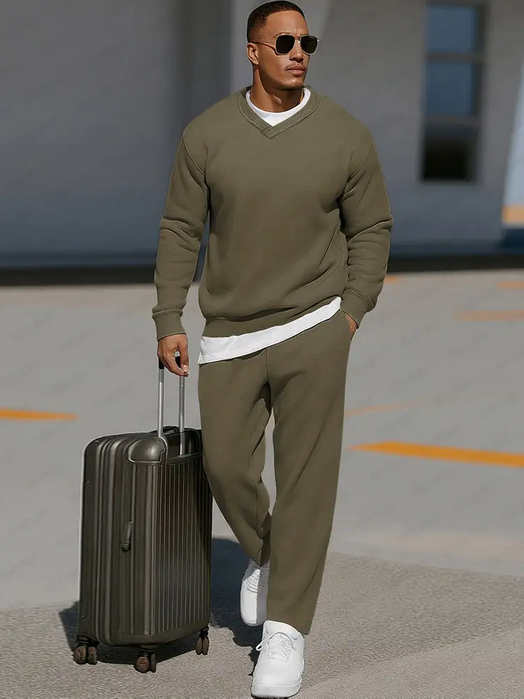 Cotton Blend Comfort Sweatsuit Two-Piece