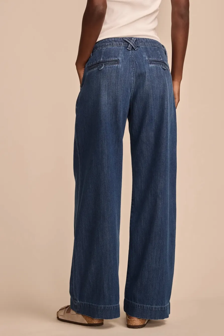 Casual Style Wash Loose Palazzo Trouser