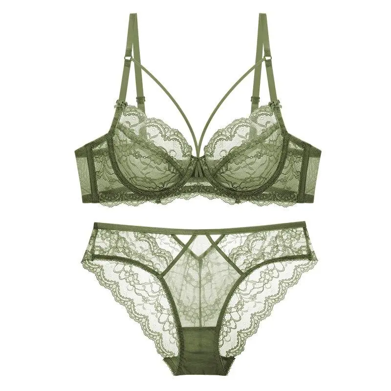 Decorative Lace Cup Lingerie Set