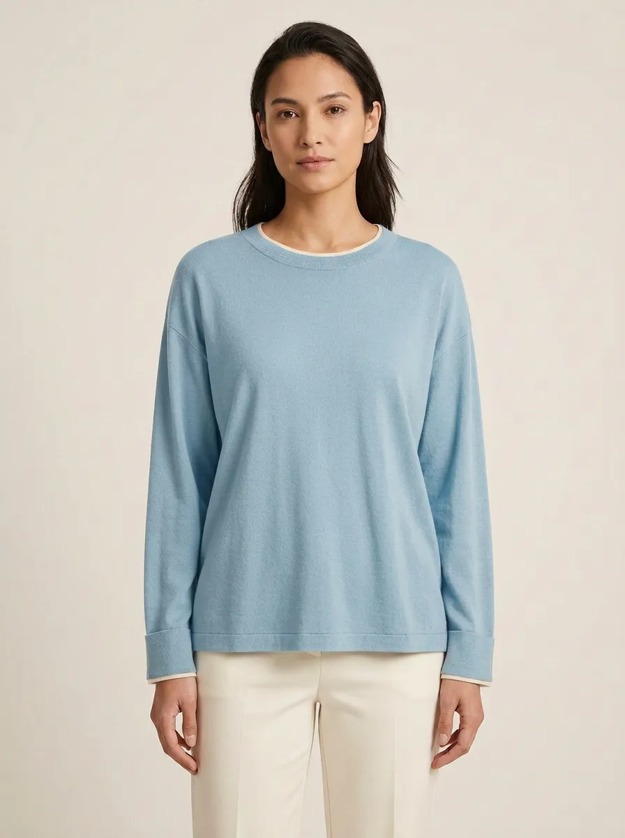 Women's Layered-Look Crew-Neck Sweater