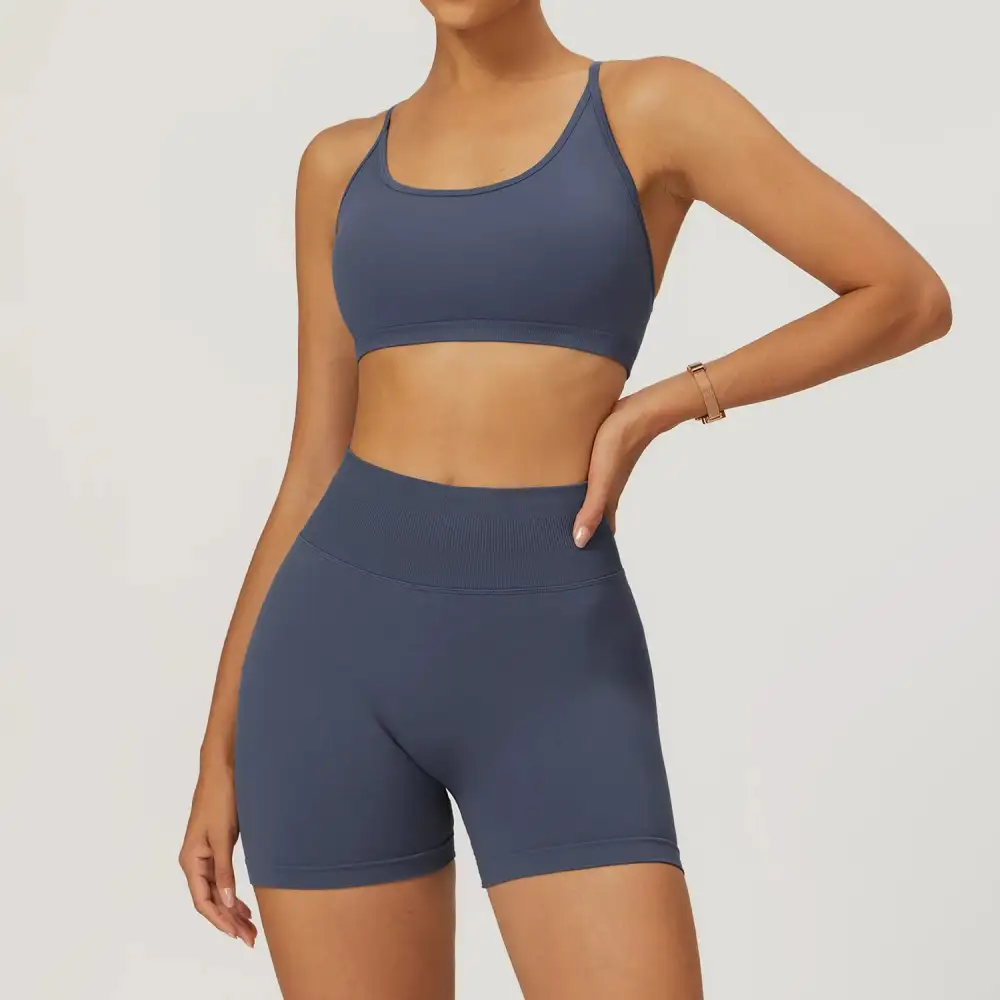 Seamless Yoga Set Gym Workout Fitness Sports Bra Leggings