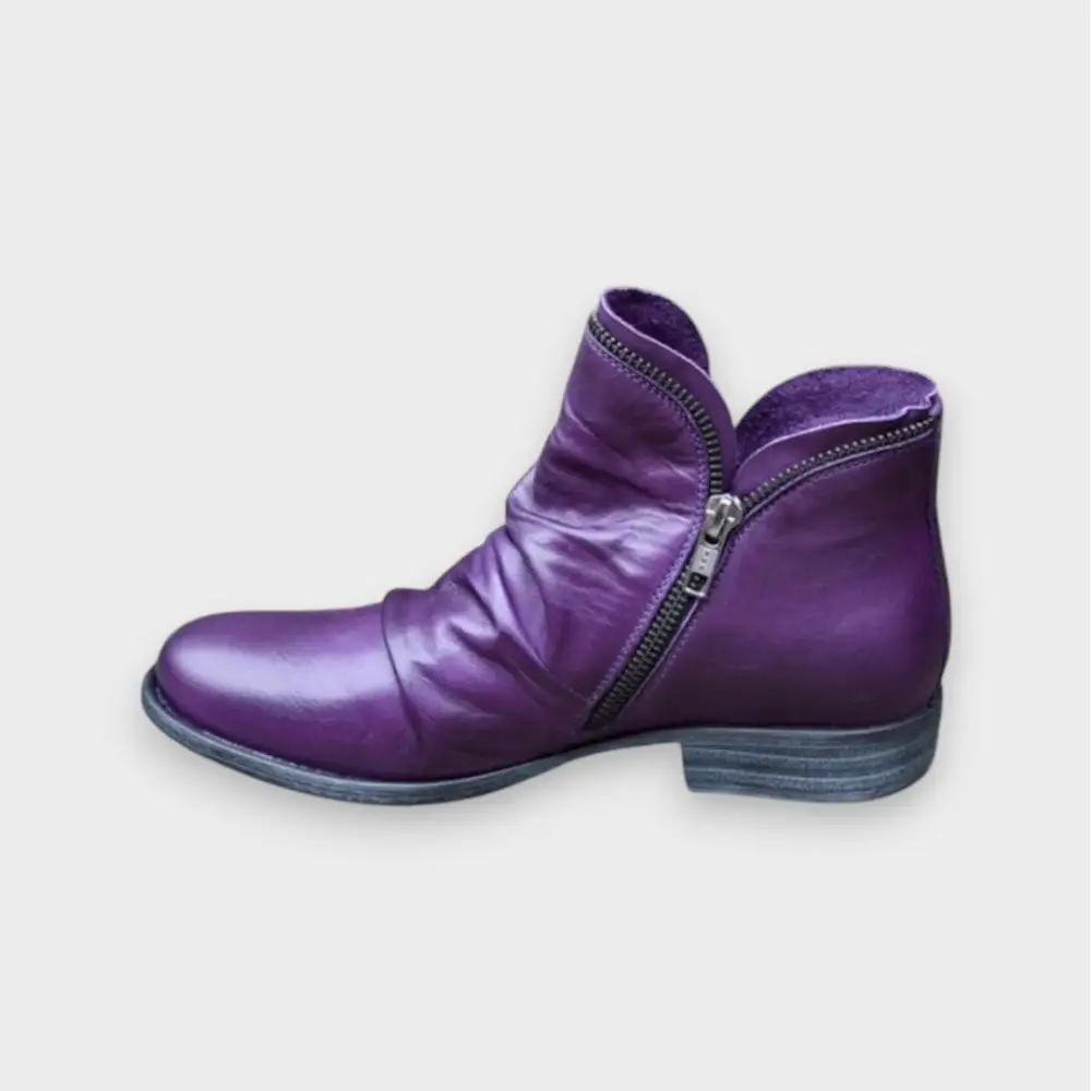 Leather Supportive Ankle Boots