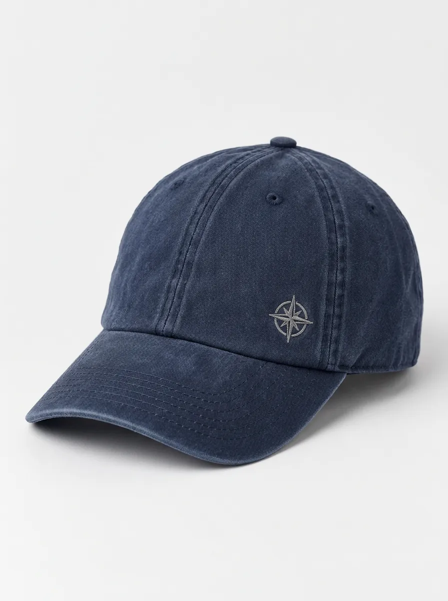 Sport Casual Baseball Cap with Compass Artwork