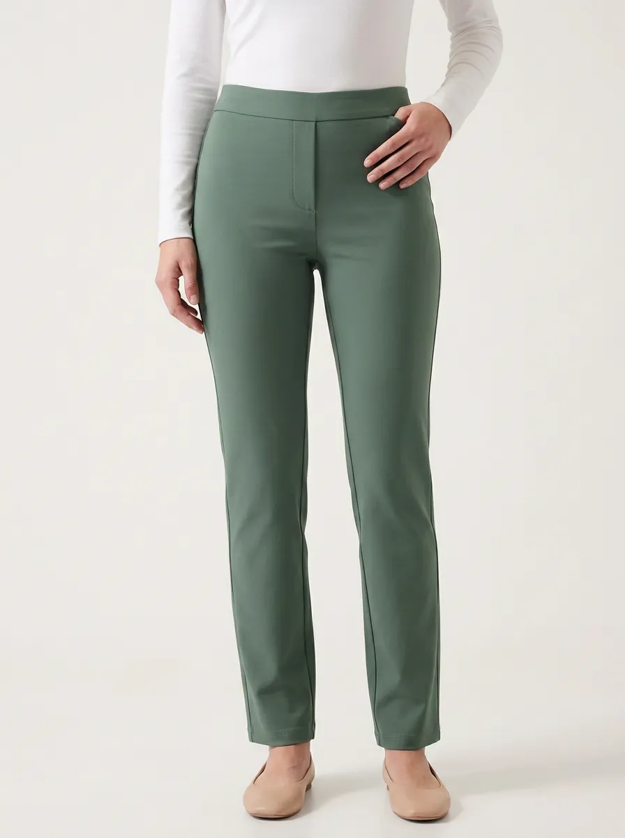 Versatile High-Stretch Mid-Rise Stretch Pants