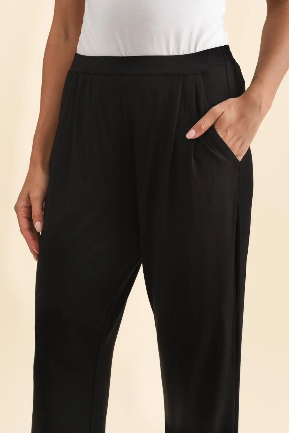 Rayon Pants With Stretch And Lightweight