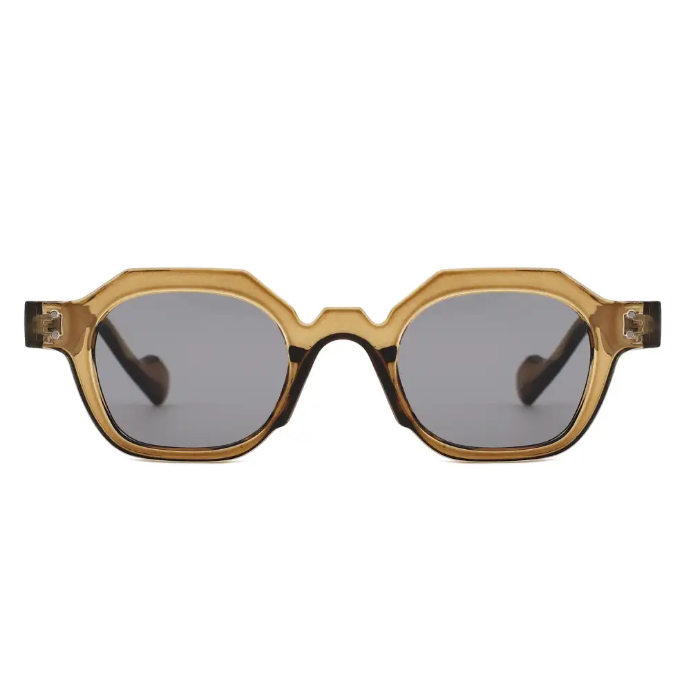 Geometric Square Flat-Top Hexagon Sunglasses