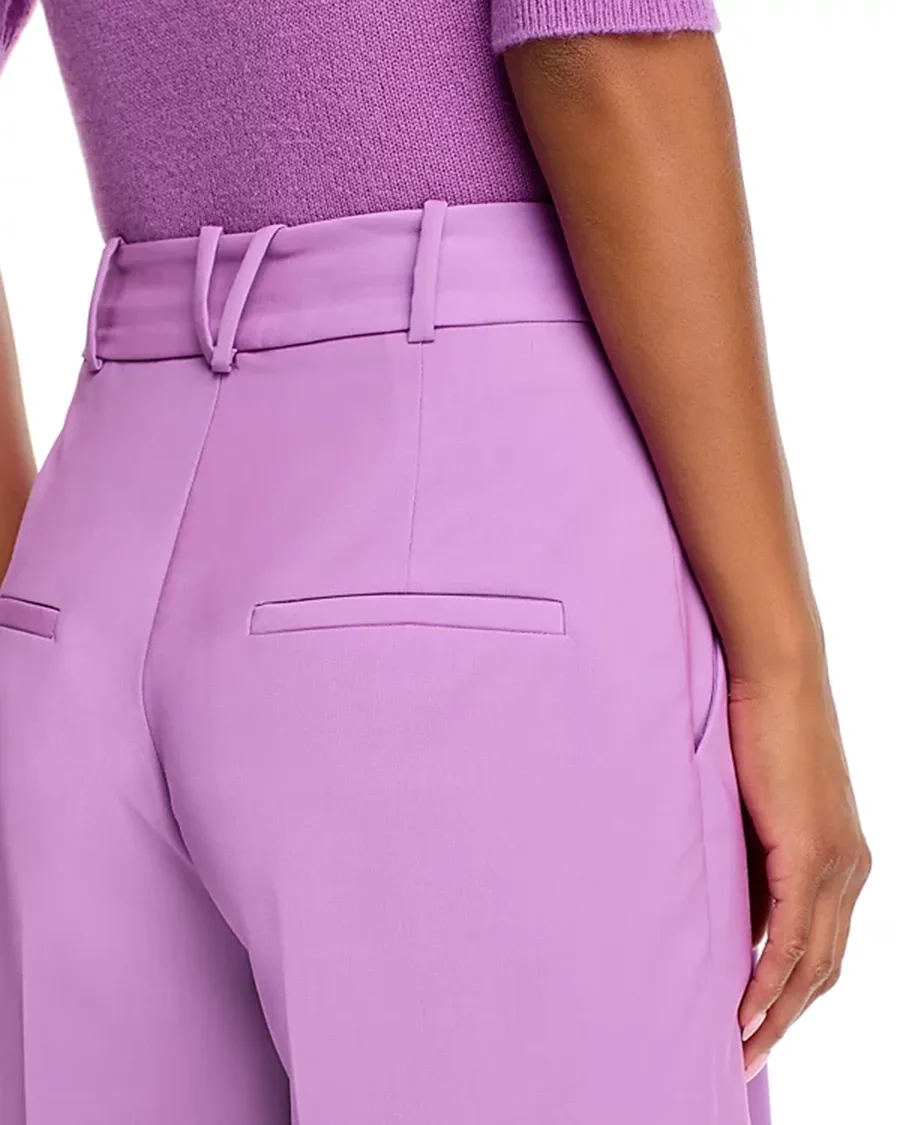 Removable Embossed Leather Belt Pants