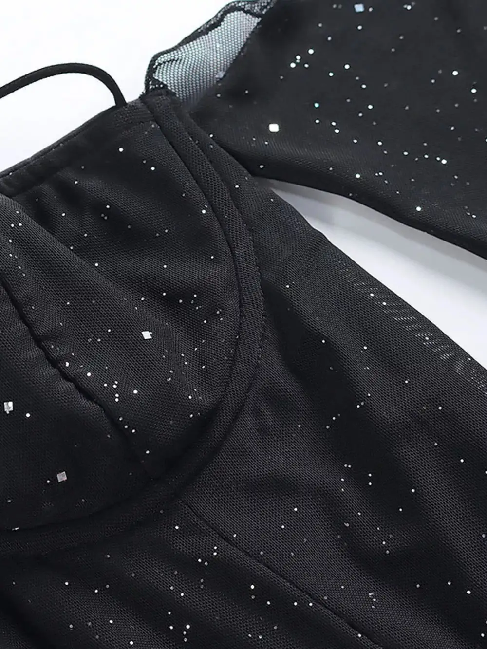 Comfort Fit Glitter Mini Dress