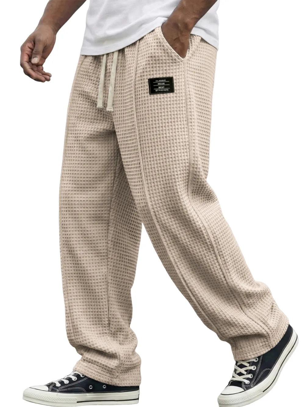 Textured Knit Seamed Detail Pants