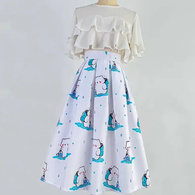 Bear Motif Skirt