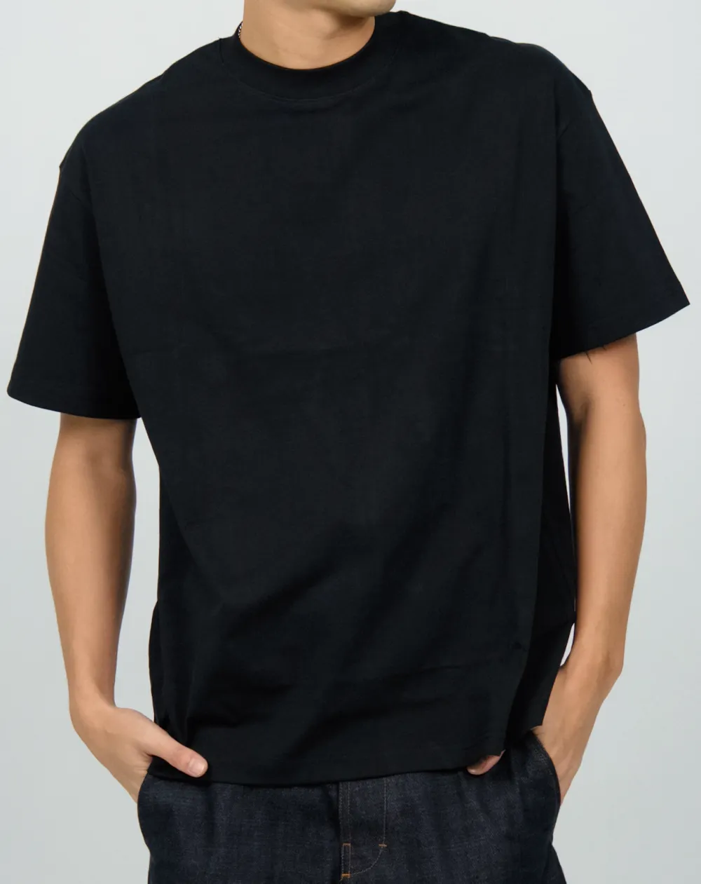 Oversized Mock Neck T-Shirt