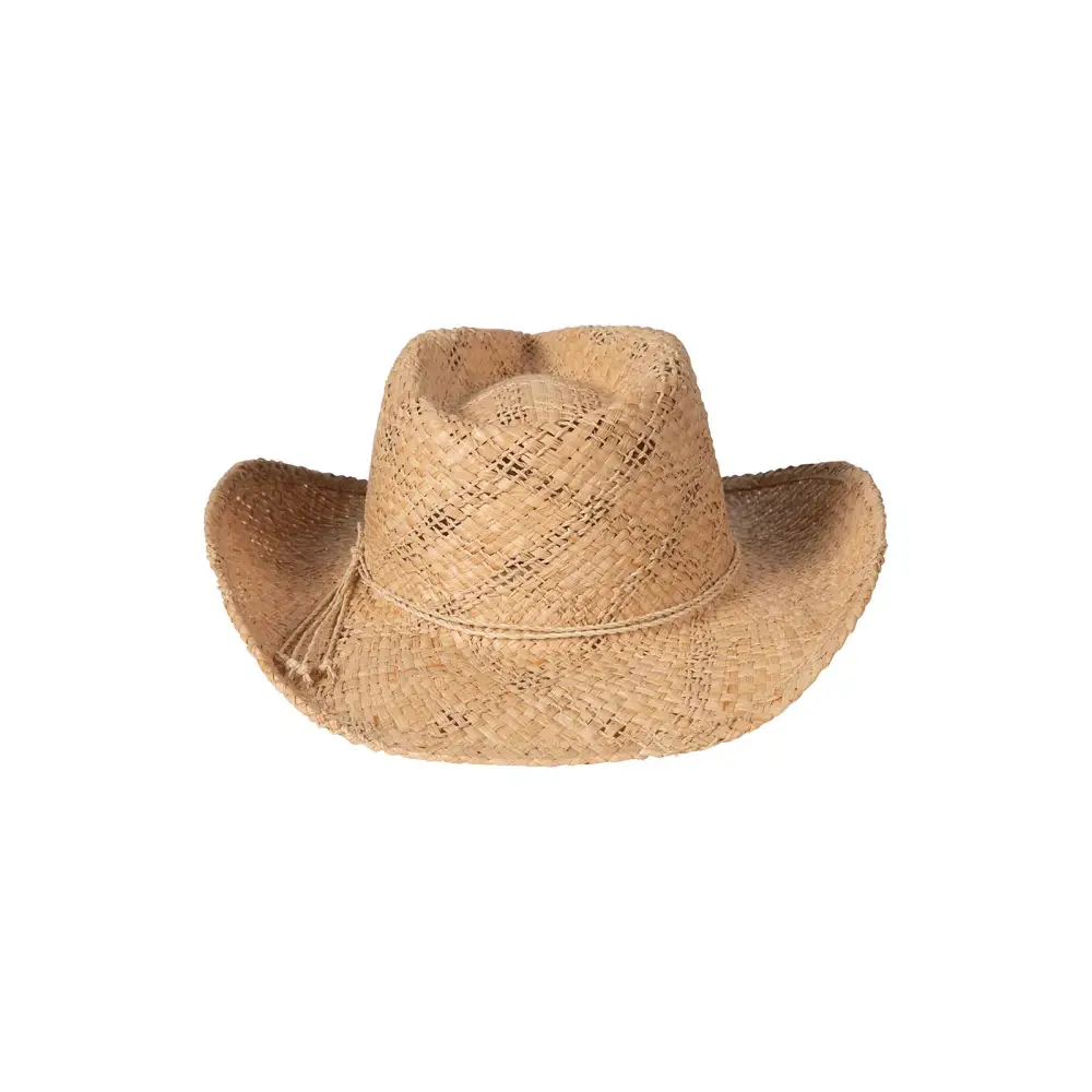 Flicked Brim Straw Western Fedora