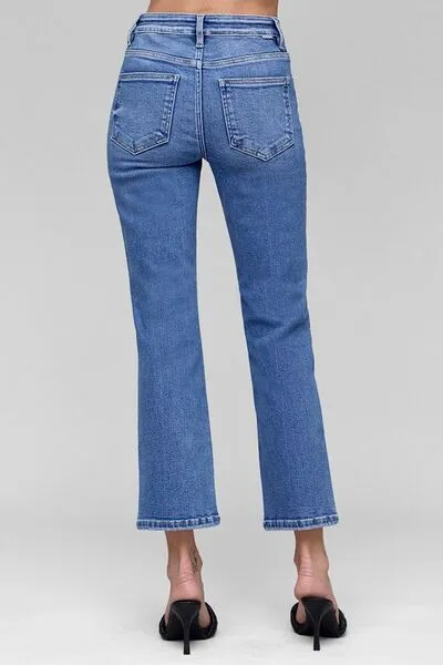 Everyday High Waist Straight Leg Denim Jeans