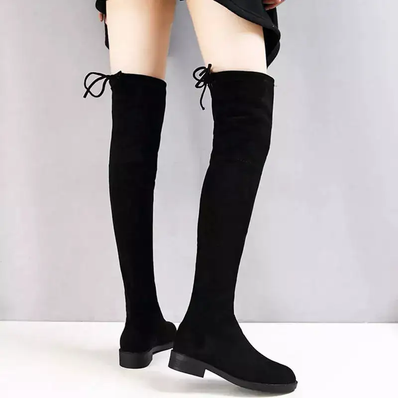 Over Knee Block Heel Boots