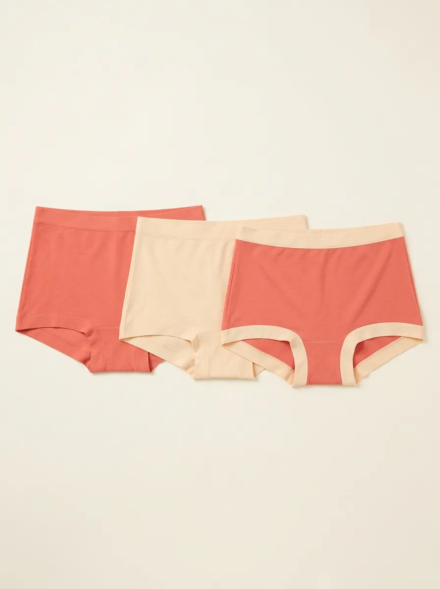 Women's Cream High-Rise Seamless Multi-Pack Full-Coverage Briefs