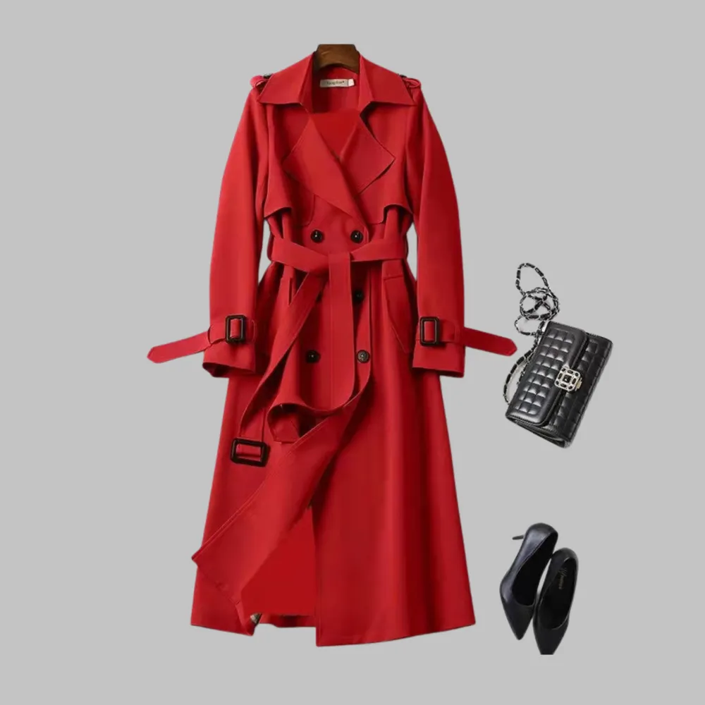 Elegant Knee-Length Loose Fit Coat