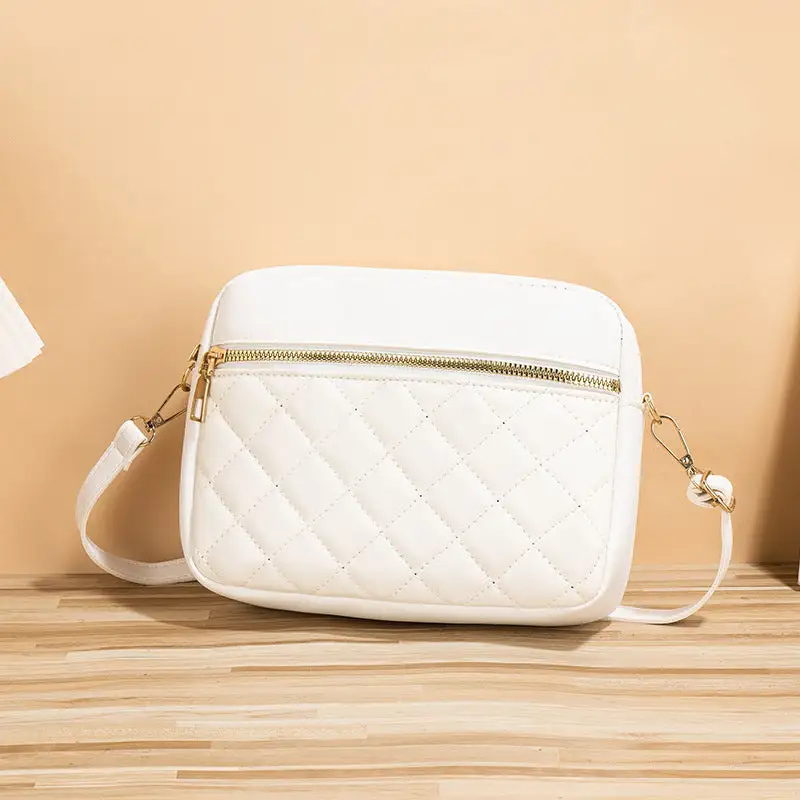 Minimal Roomy Textured Crossbody Bag