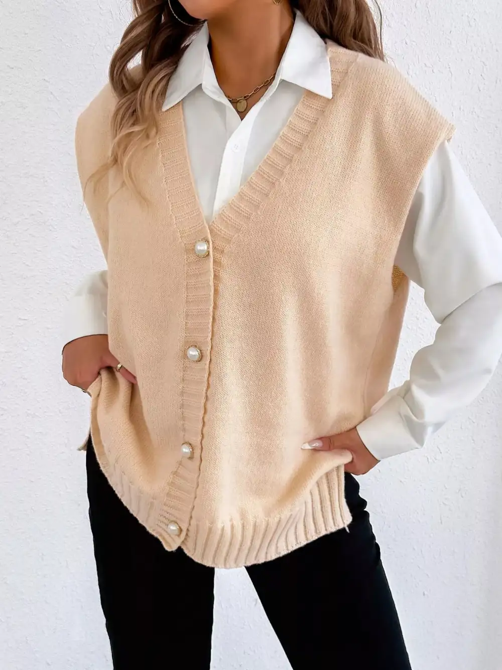 Button Down Button Up Sweater Vest