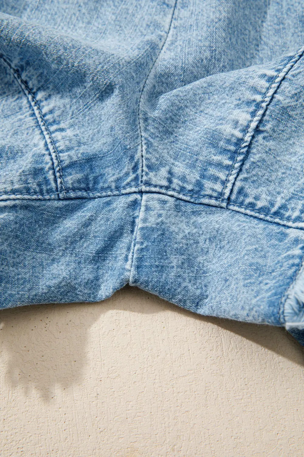 Frayed Edge Casual Denim Shorts