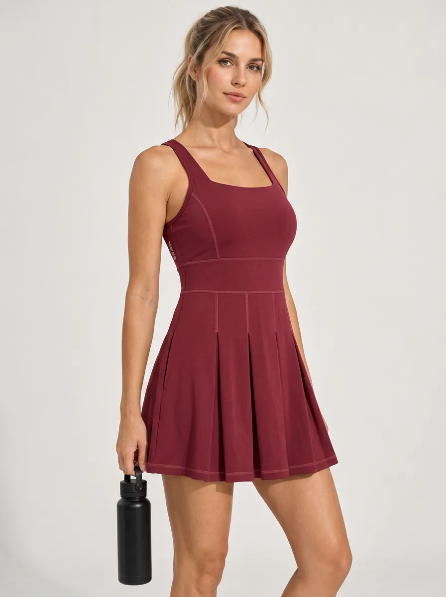 Women's Performance Pleated Sleeveless Training Dress