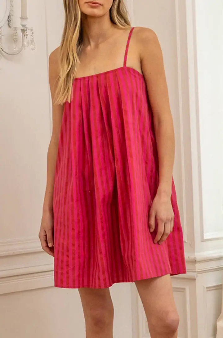 Sleeveless Striped Women's Casual Dress