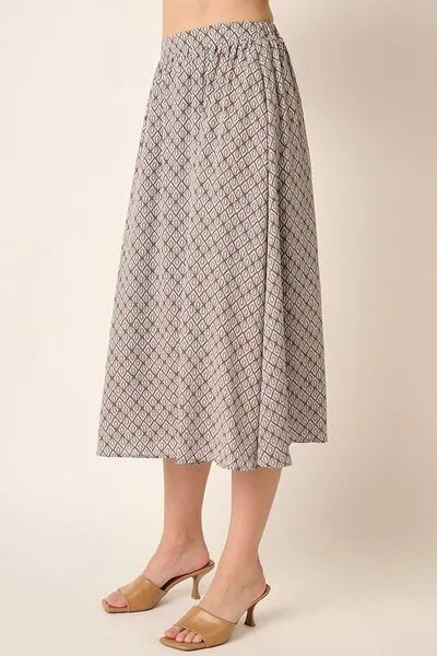 Printed Midi Skirt