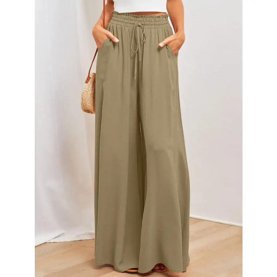 Casual Wide Leg Pants with Pockets