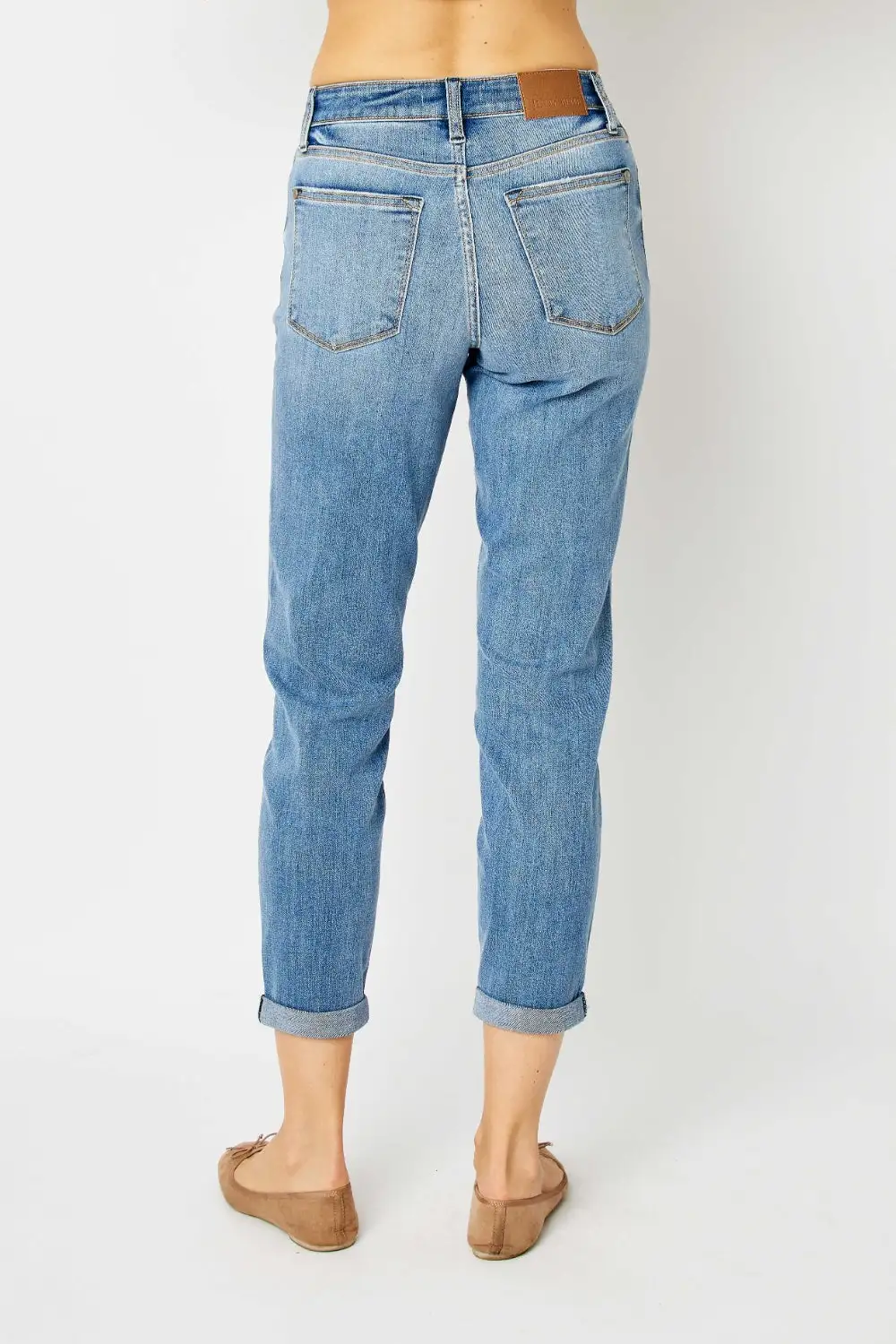 Clean Cuffed Denim Jeans