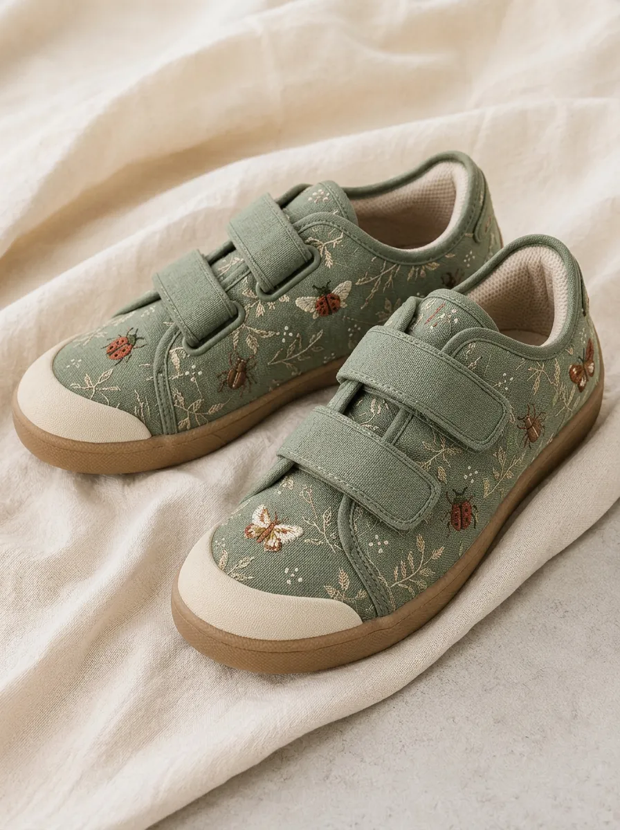 Women's Nature Lover Ladybug Butterfly Floral Printed Canvas Shoes