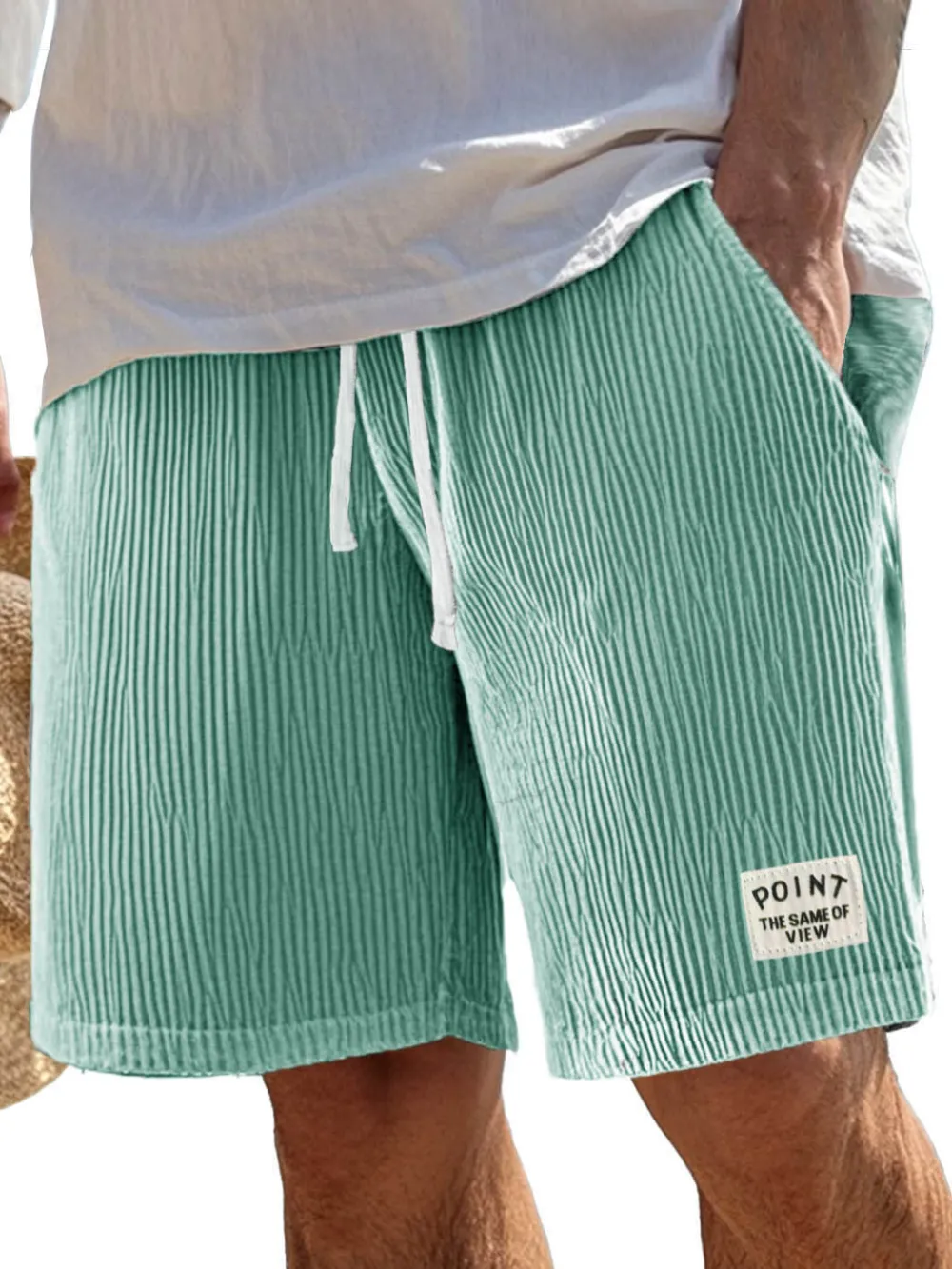 Ribbed Knit Pocket Shorts