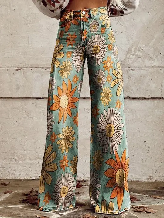 Wide Leg Floral Print