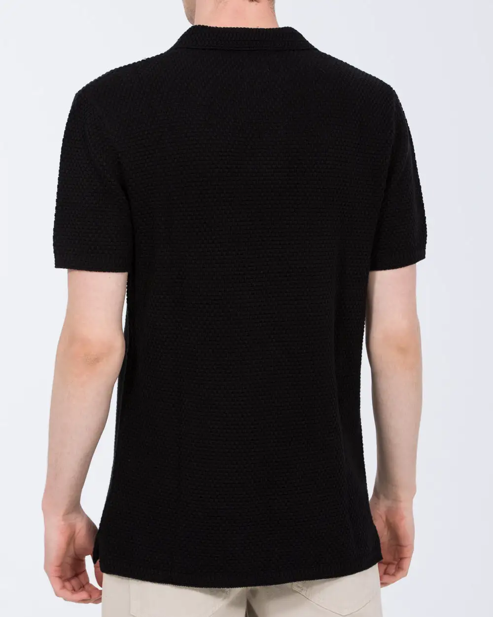 Polished Open Knit Polo Shirt
