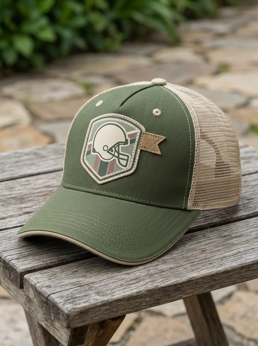 Men's Heritage American Football Fan Shield Helmet Printed Trucker Hat
