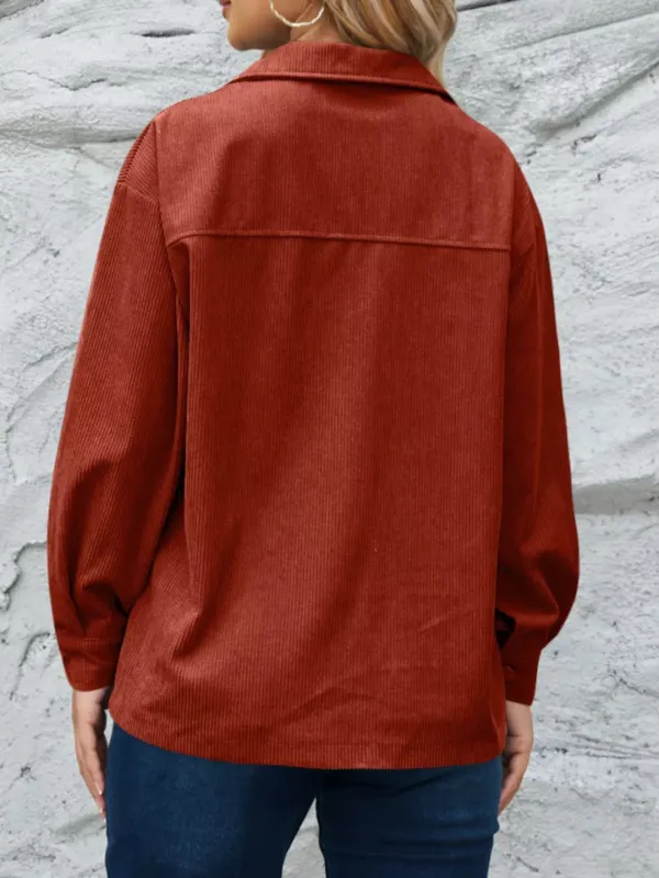 Casual Corduroy Button-down Jacket