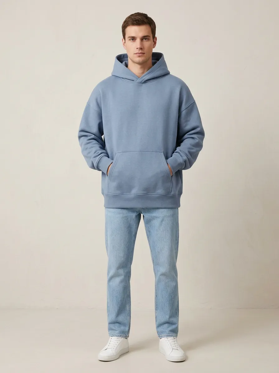 Unisex Oversized Everyday Layering Hooded Sweatshirt