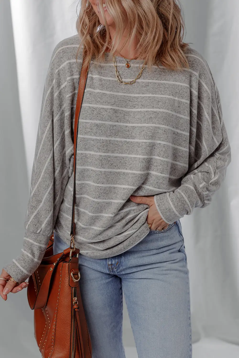 Women's Striped Drop Shoulder Top