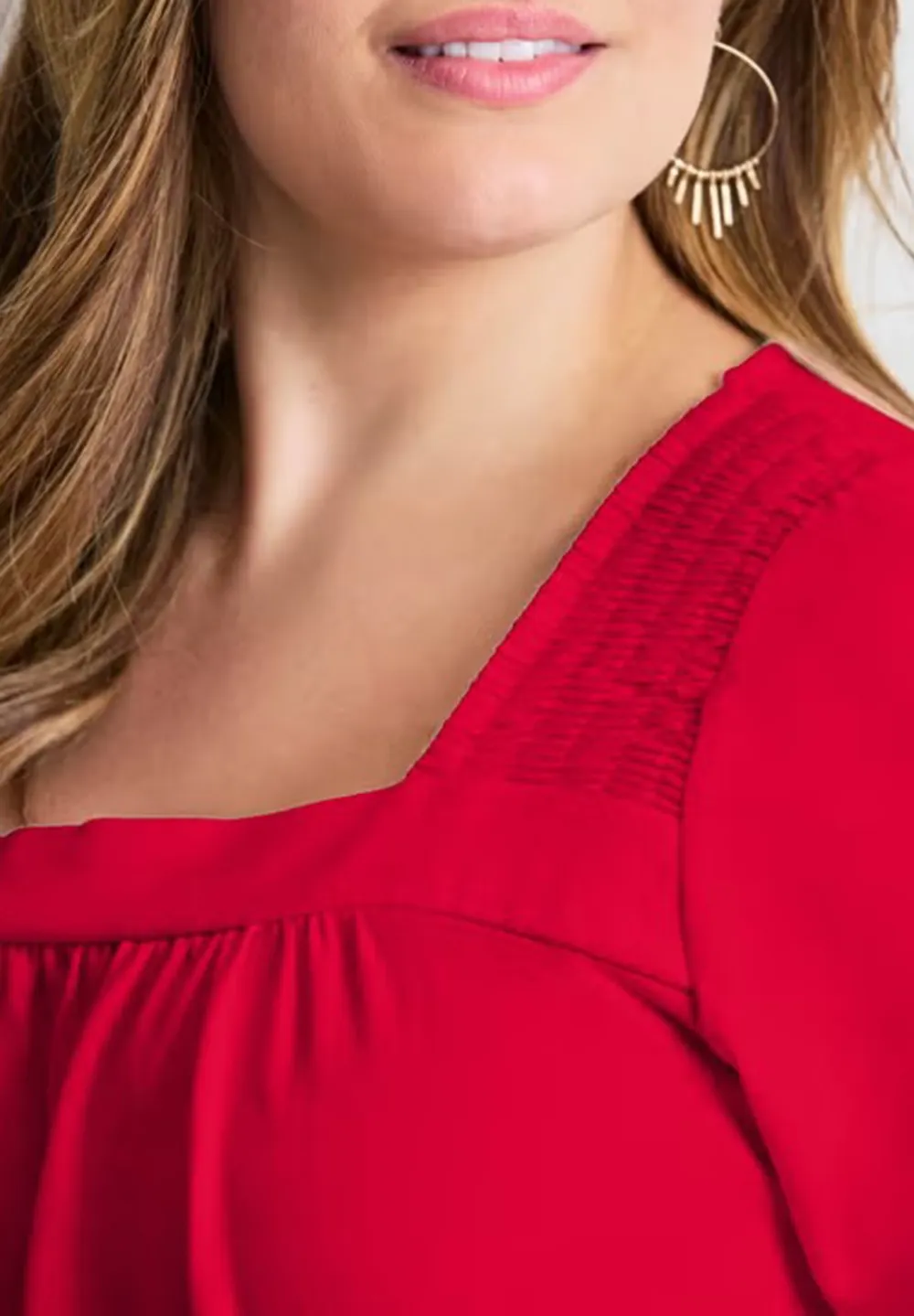 Square Neck Solid Color Top