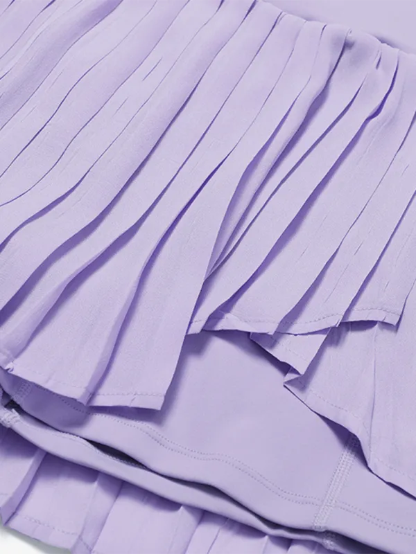 Open Pleated Knit Skirt