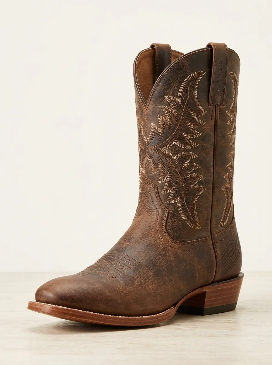 Timeless Embroidered Distressed Distinctive Western Boots