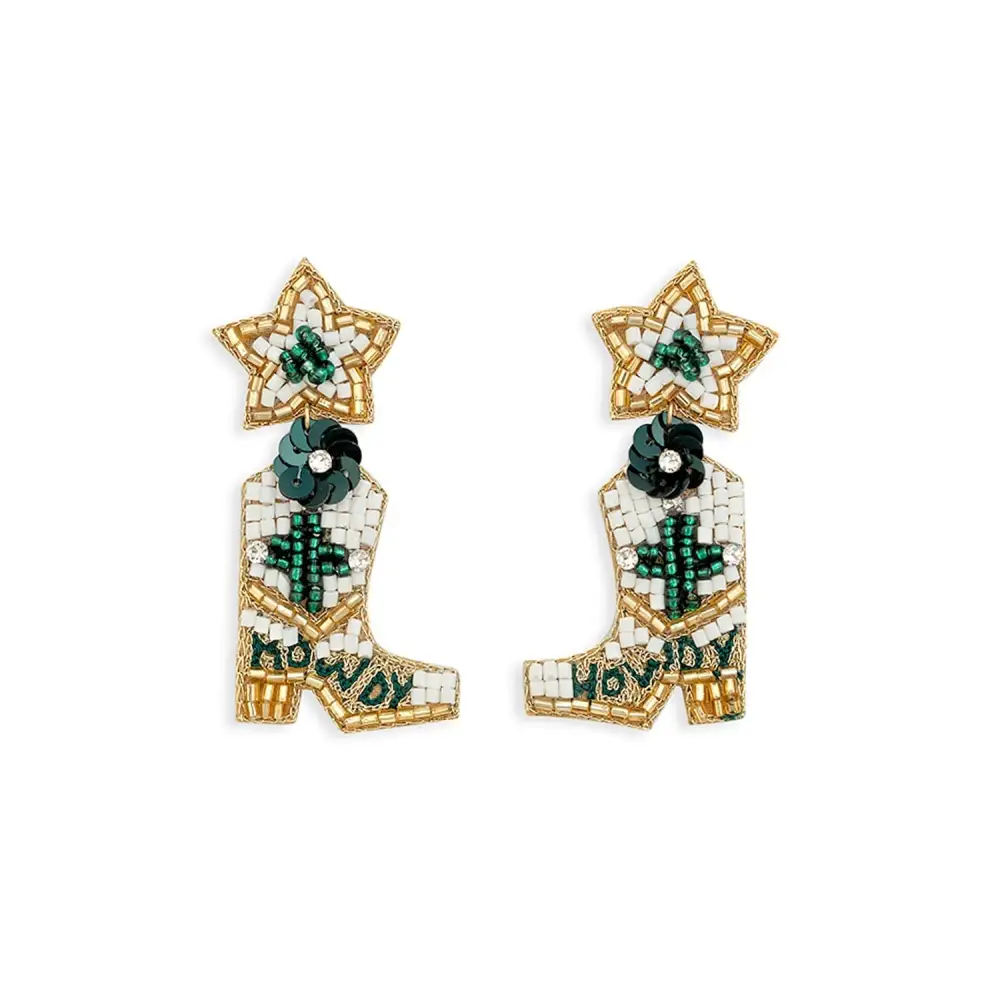 Western Star Beaded Earrings