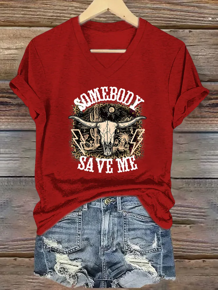 Women's Somebody Save Me Short-Sleeved T-Shirt