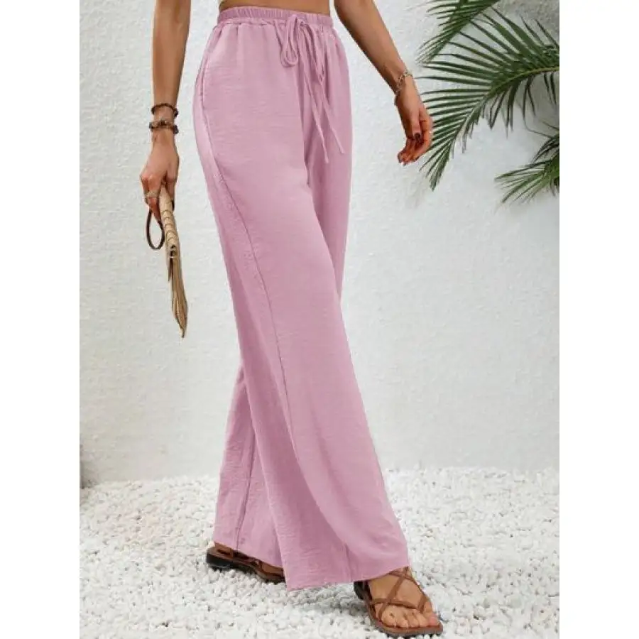Easy Wide Leg Drawstring Pants