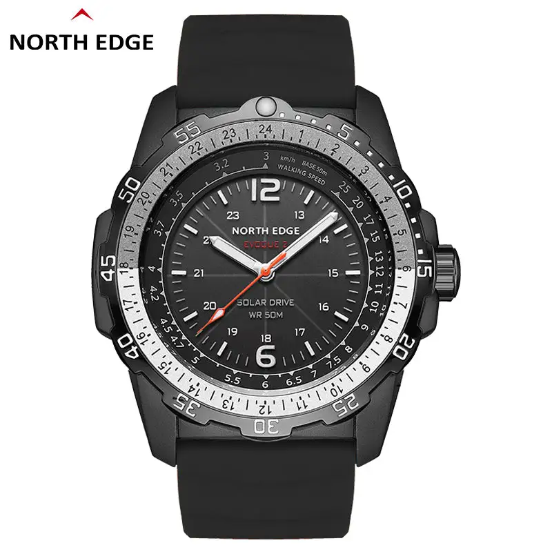 North Edge Light-driven watch eco drive military watch supplier Evoque 2- Never needs a battery replacement