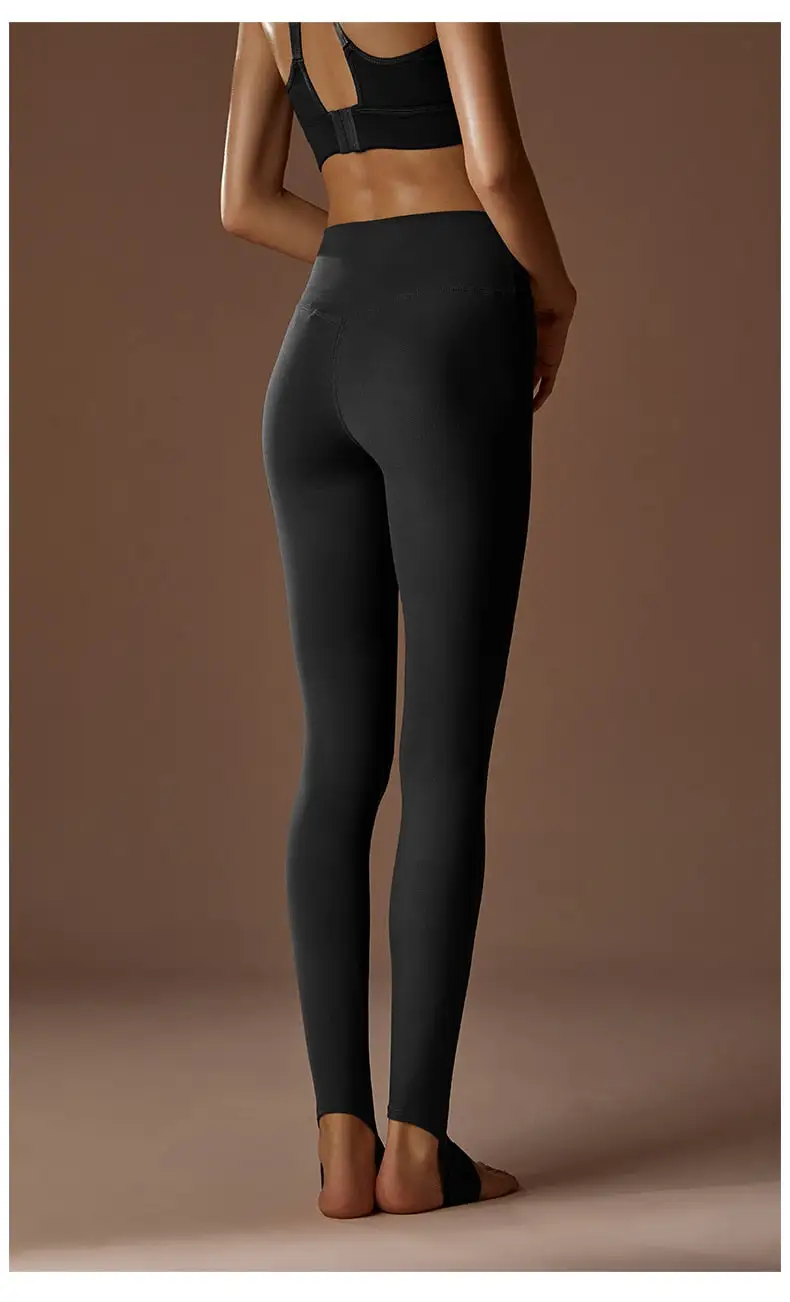 Stirrup High Waist Yoga Pants Running Fitness Seamless Sports Leggings