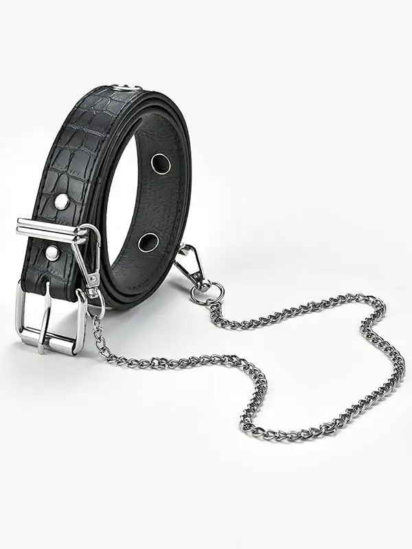 Chain Accent Waist Belt