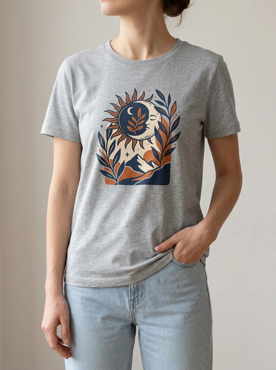 Botanical Graphic Casual Tee